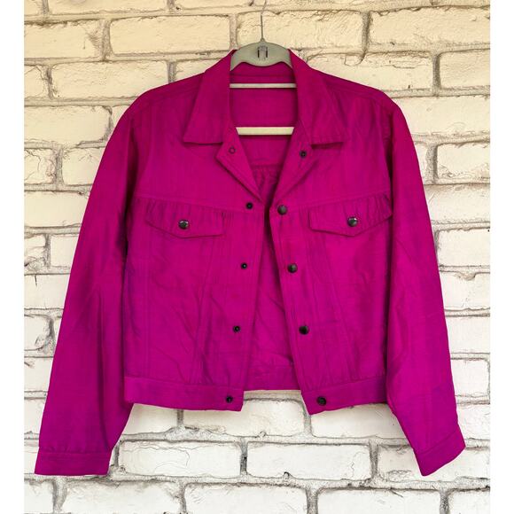 Vintage Betsey Johnson Punk Label Iridescent Y2K Silk Jacket 80s 90s Archive - Picture 2 of 5